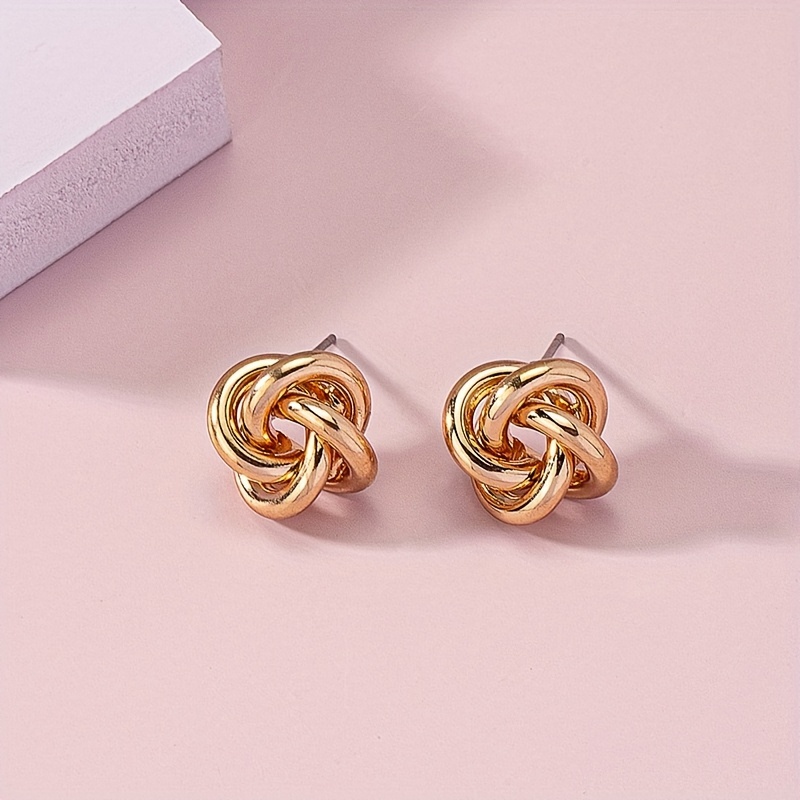 Golden Flower Ball Earrings, Delicate Light Temperament, Stylish & Versatile